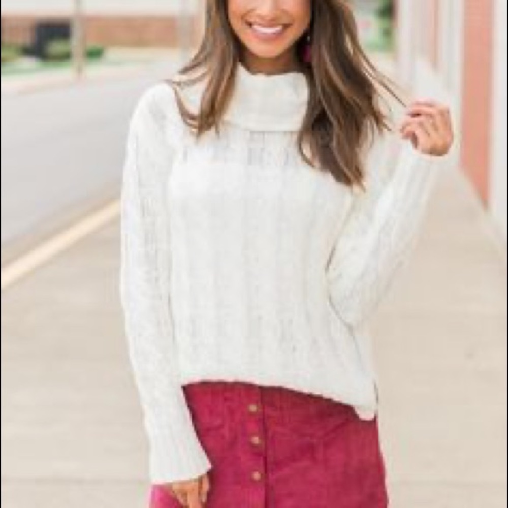 Pink Lily: Lets Meet By The Fire Sweater